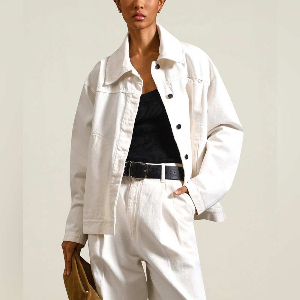Kallmeyer ELLIOTT DENIM CHORE JACKET in Salt